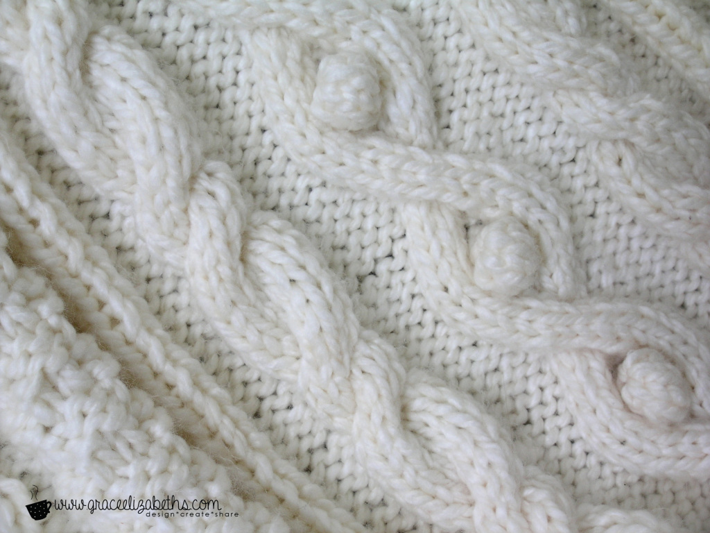 Cabled Baby Blanket - Grace Elizabeth's