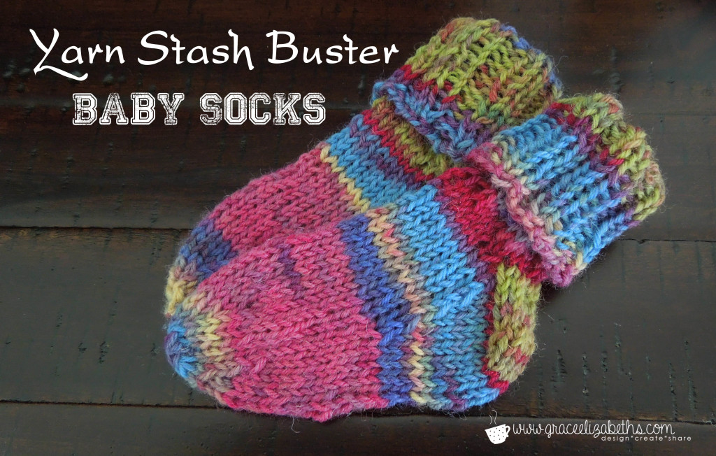 Yarn Stash Buster: Baby Socks by Grace Elizabeth's