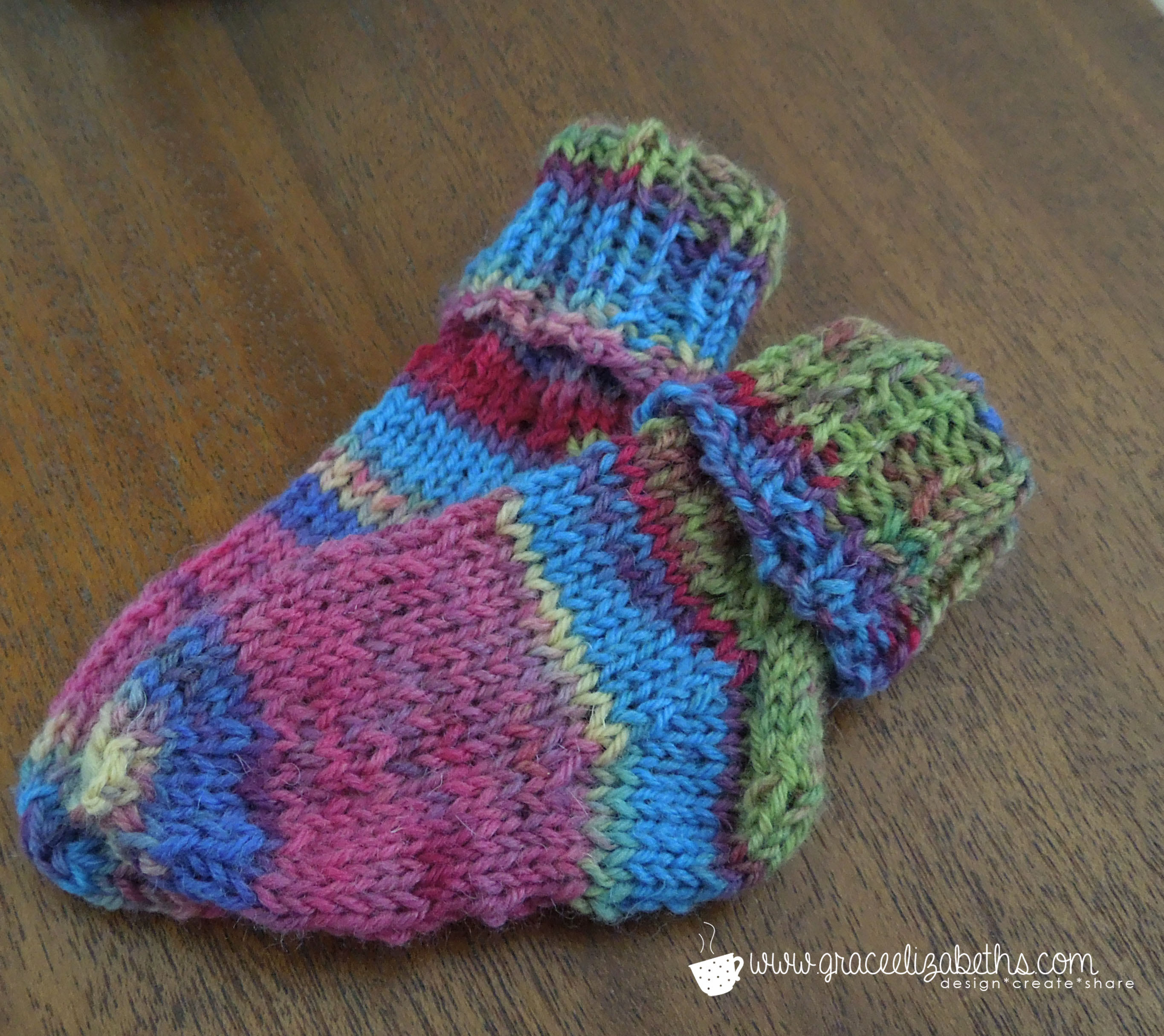 Yarn Stash Buster: Baby Socks - Grace Elizabeth's
