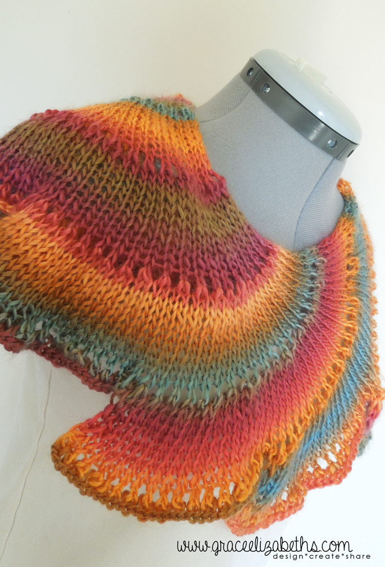 Scarf - Lichen Pattern by Larissa Brown, Knitted by Grace Elizabeth's