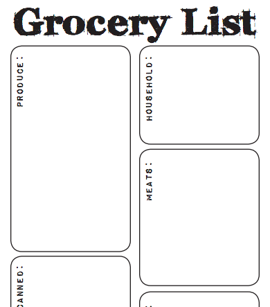 Grocery List