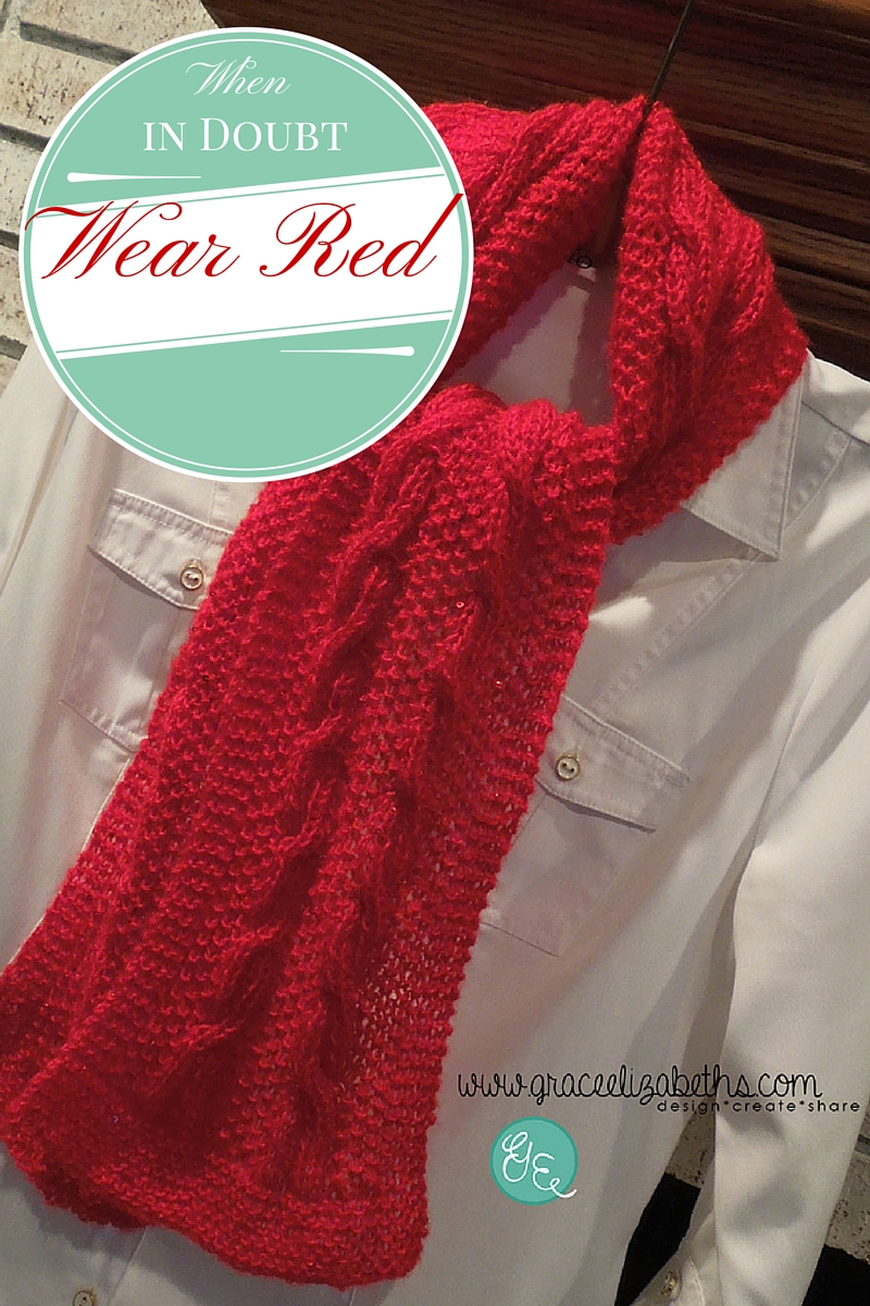 Reversible Cable Scarf Pattern Available by Grace Elizabeth's