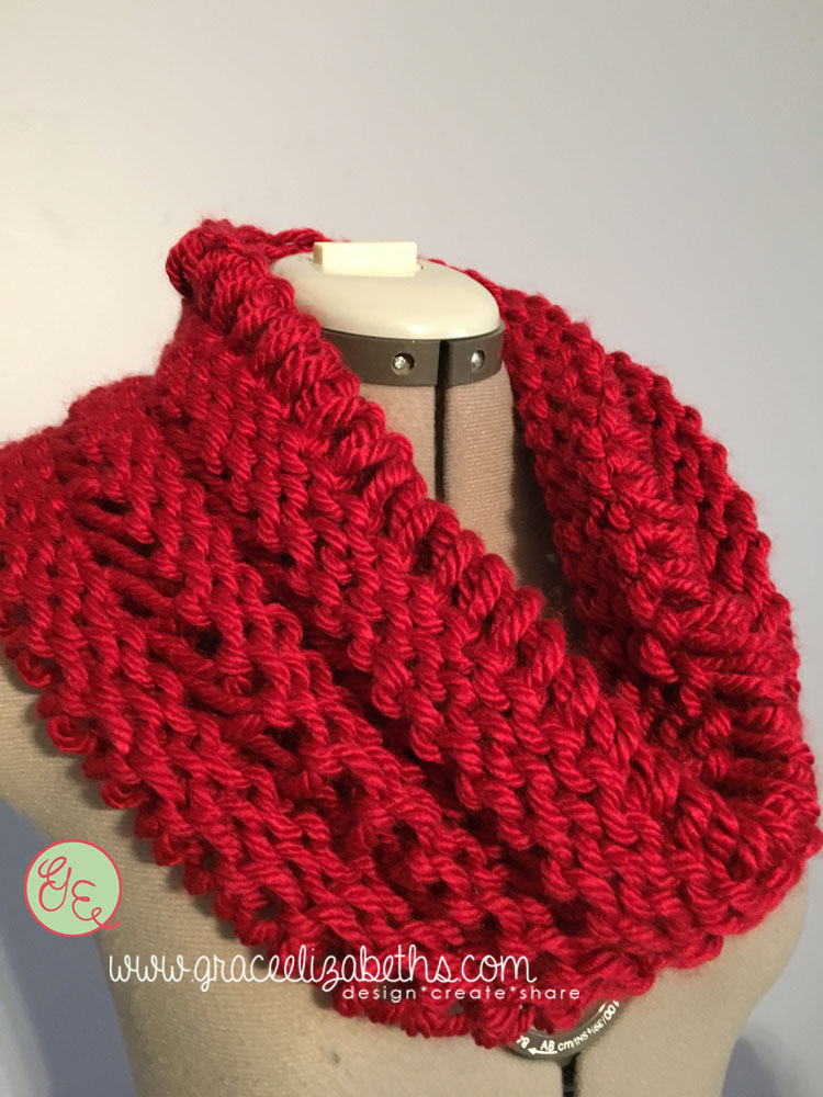 Knit Cowl: Drop Stitch Cowl free pattern - Grace Elizabeth's 