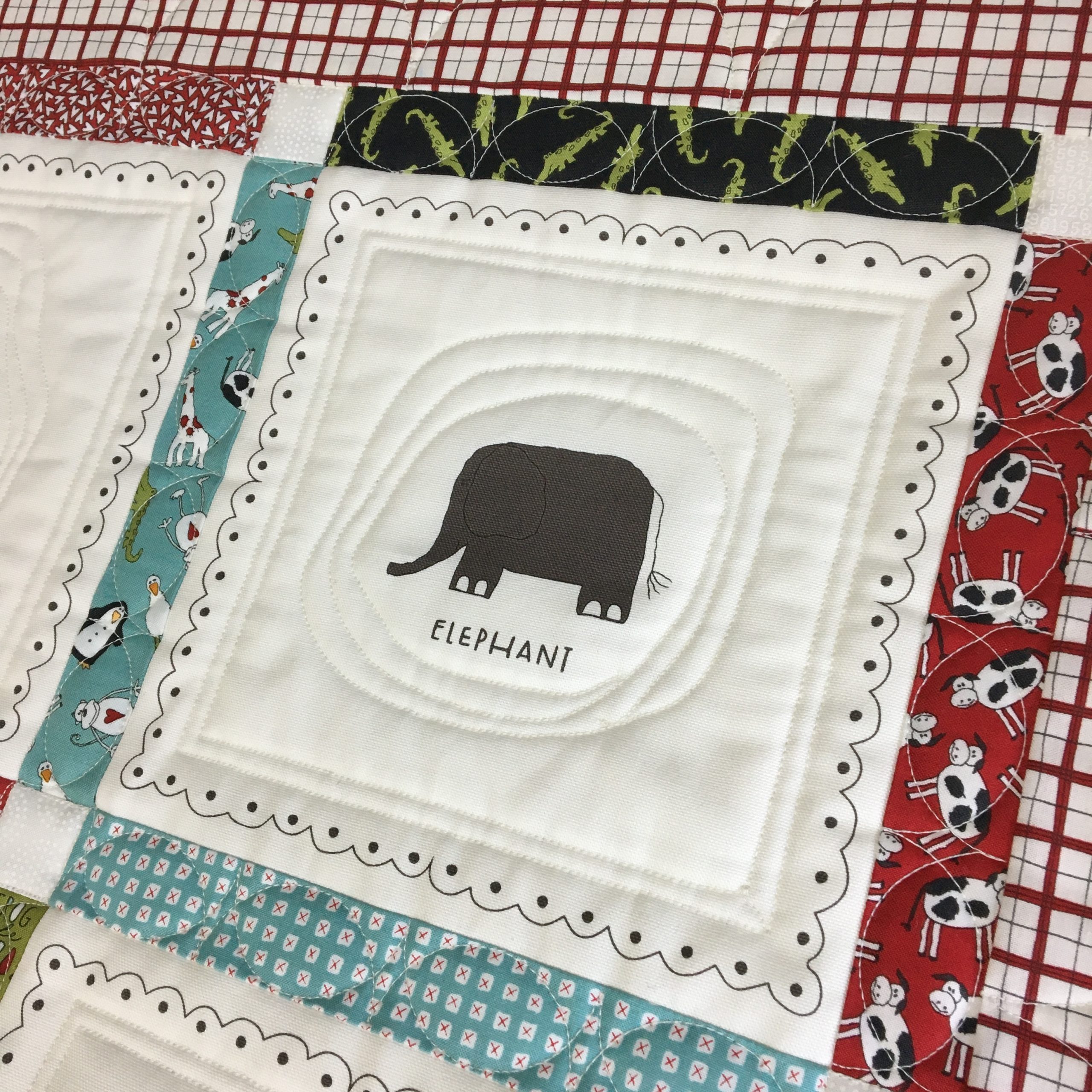 Duck Duck Moo Pattern using Animal Crackers Fabric Collection - Quilting by Grace Elizabeths Inc. 